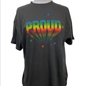 NWOT Girl Dangerous Free People Rainbow Proud Oversized Tee T-Shirt Small